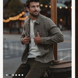 Comfort Terry Shirt Jacket in Taupe the normal brand size large men’s